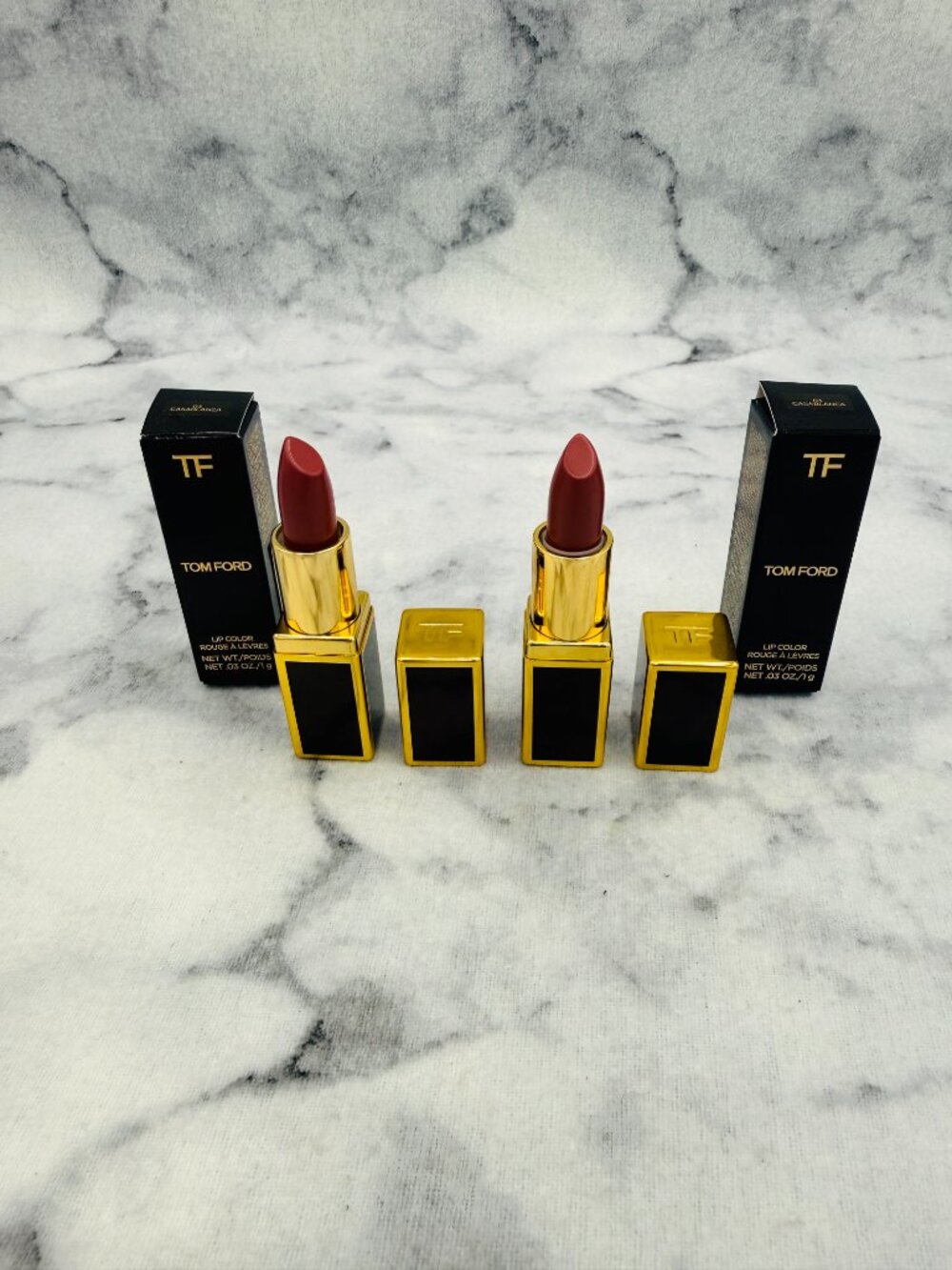Tom Ford Beauty Gift Set-Lip Color 03 Casablanca Velvet Travel-2pc-BOXED-NEW - Picture 2 of 14
